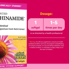 Organic echinacea extract used in Echinamide