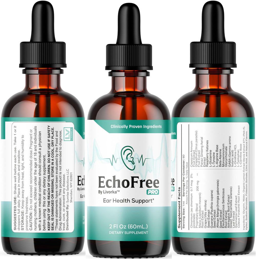 Customer using EchoFree Drops for ear health