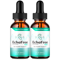 Front view of Echo Free Tinnitus Drops bottle