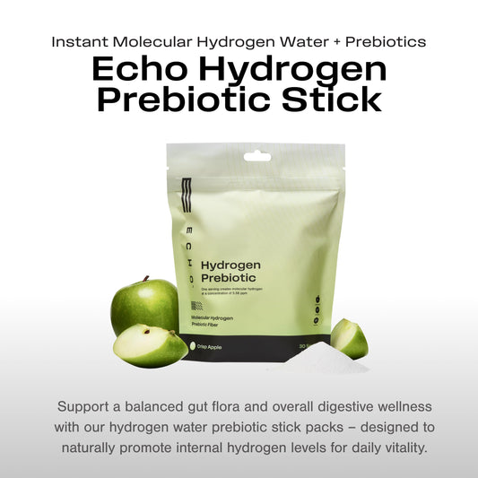 On-the-go digestive health packets for Echo Hydrogen Prebiotic Drink Mix in Crisp Apple