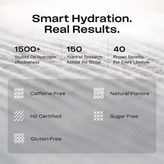 Echo Water mixing in glass with visible bubbles indicating hydrogen release benefit