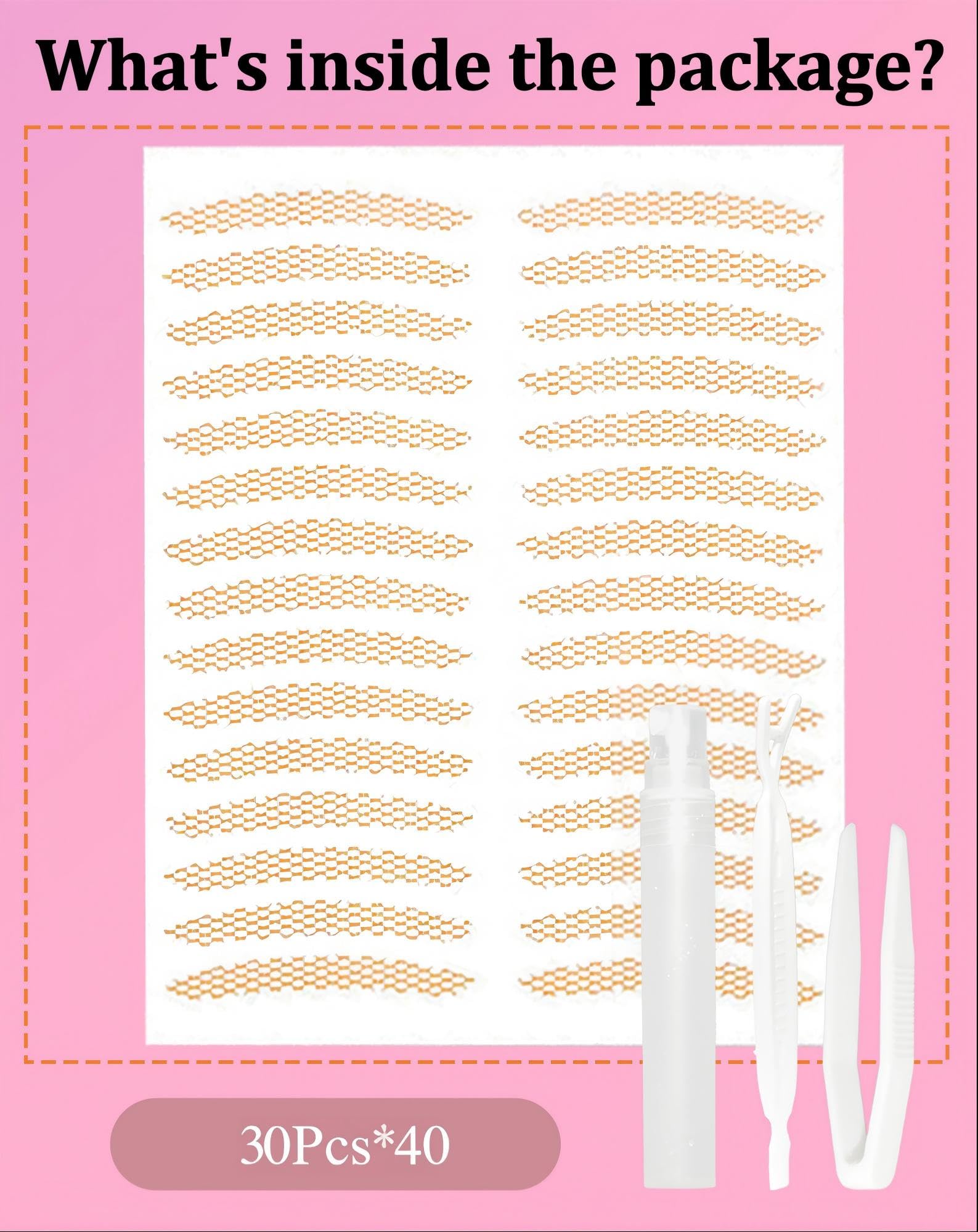 EclatPopu invisible double eyelid tape arc shape supports natural lifting