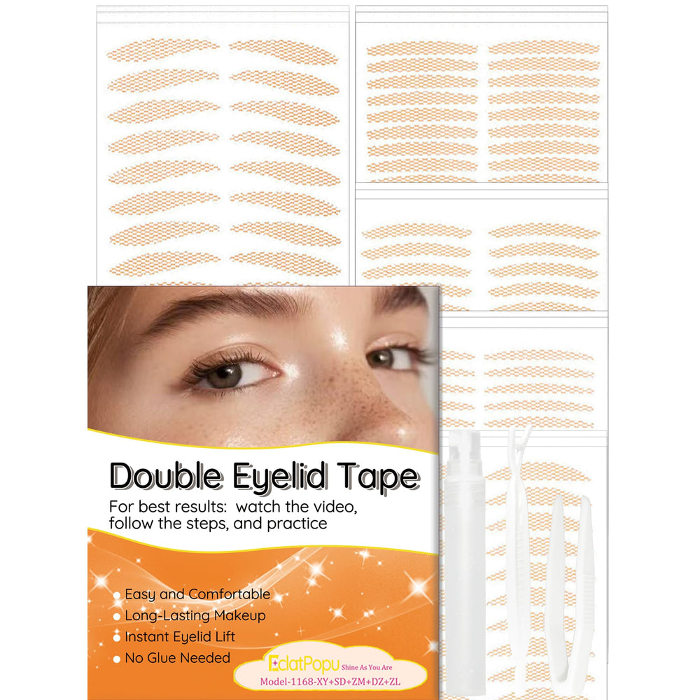 EclatPopu invisible double eyelid tape pack shot enhances natural eye definition