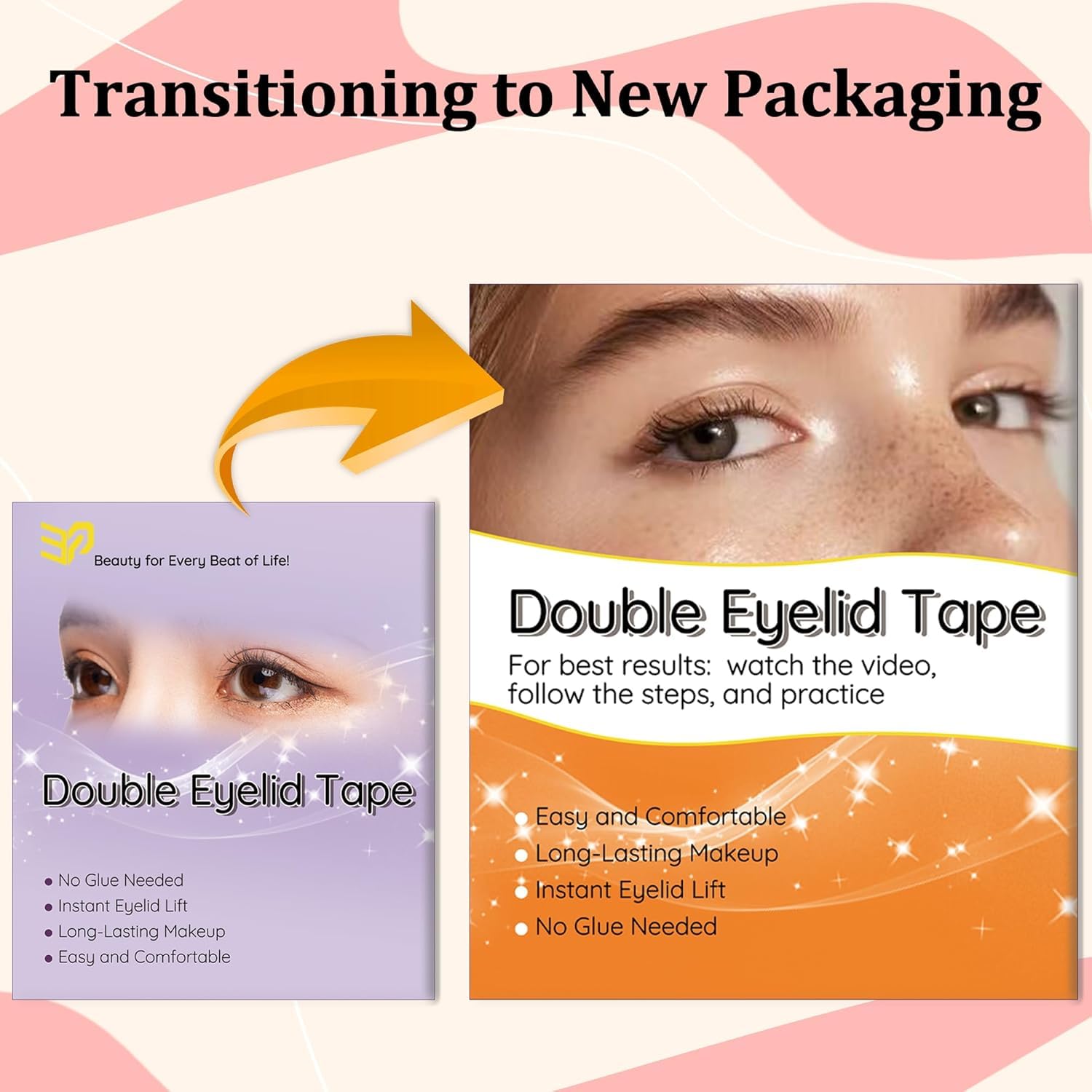 EclatPopu invisible double eyelid tape short fine for hooded lids