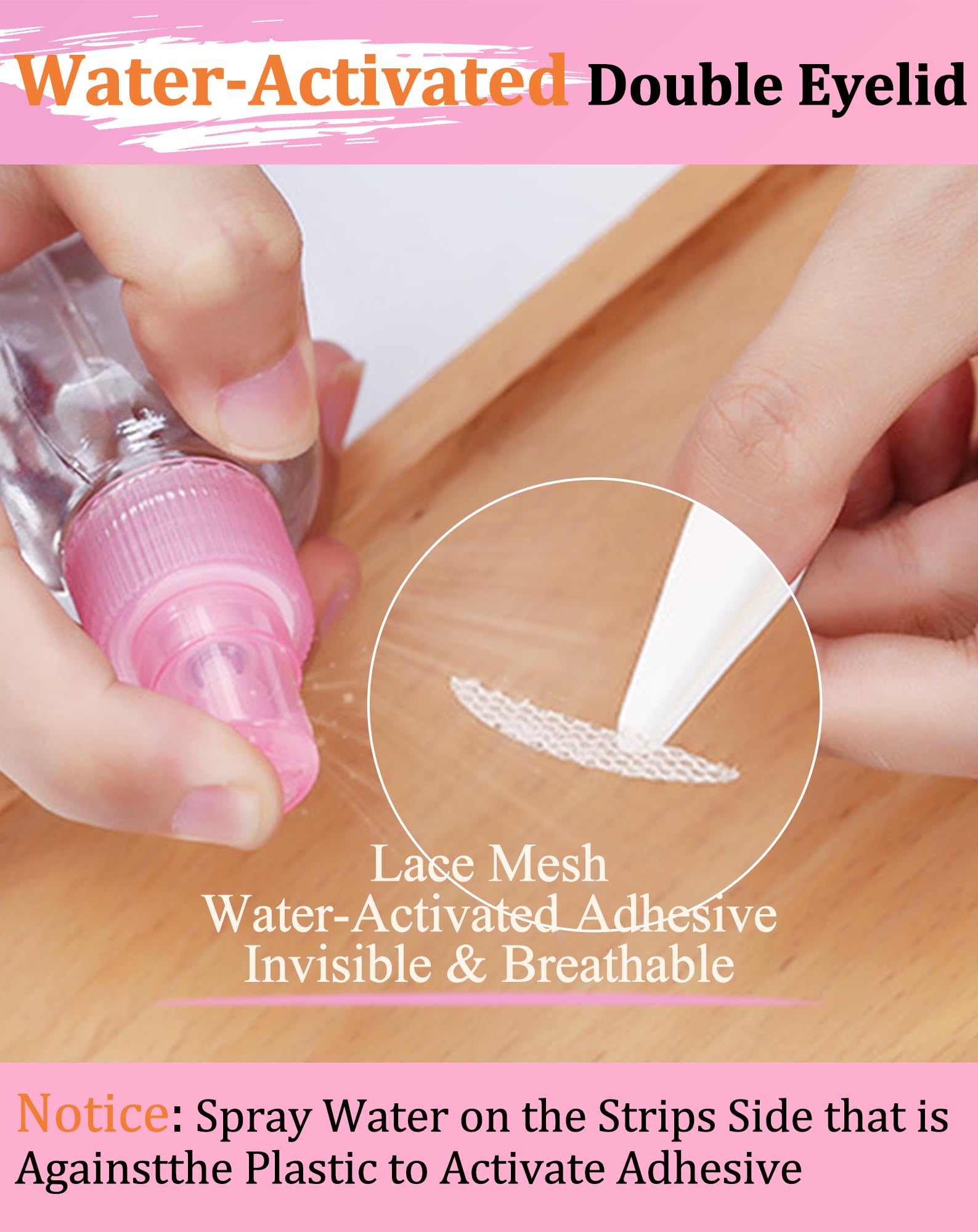EclatPopu invisible double eyelid tape wide shape for defined look