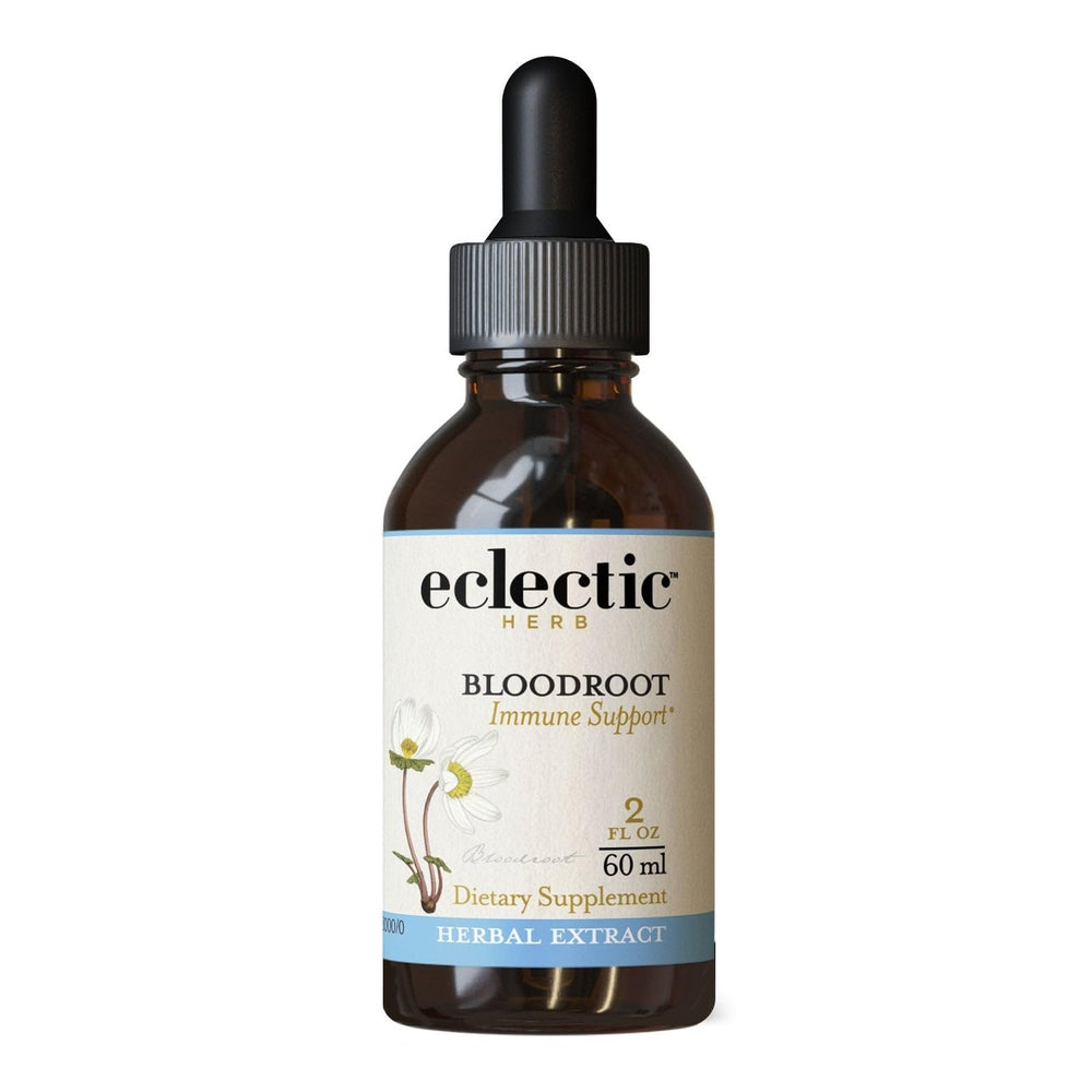 Front view of Eclectic Bloodroot 2 Ounce bottle