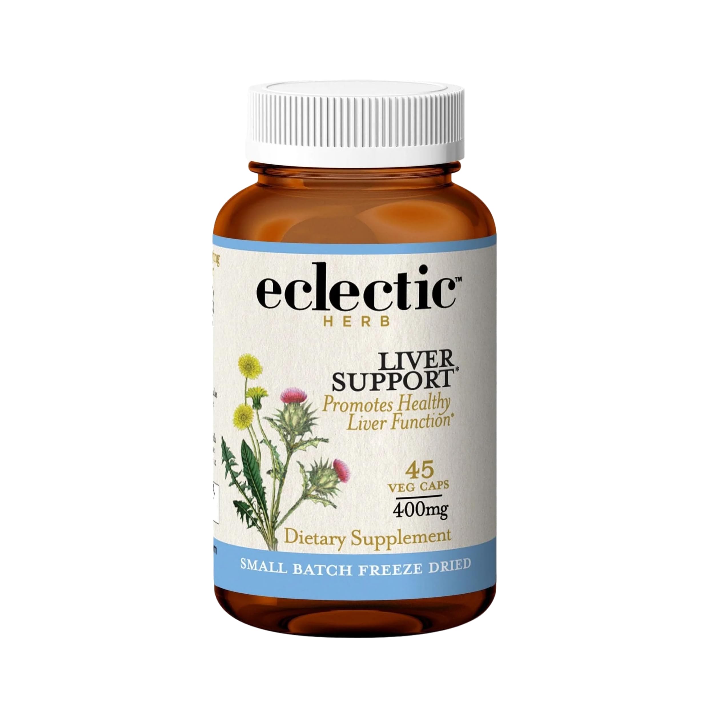 Eclectic Institute Raw Freeze-Dried Liver Support bottle and label