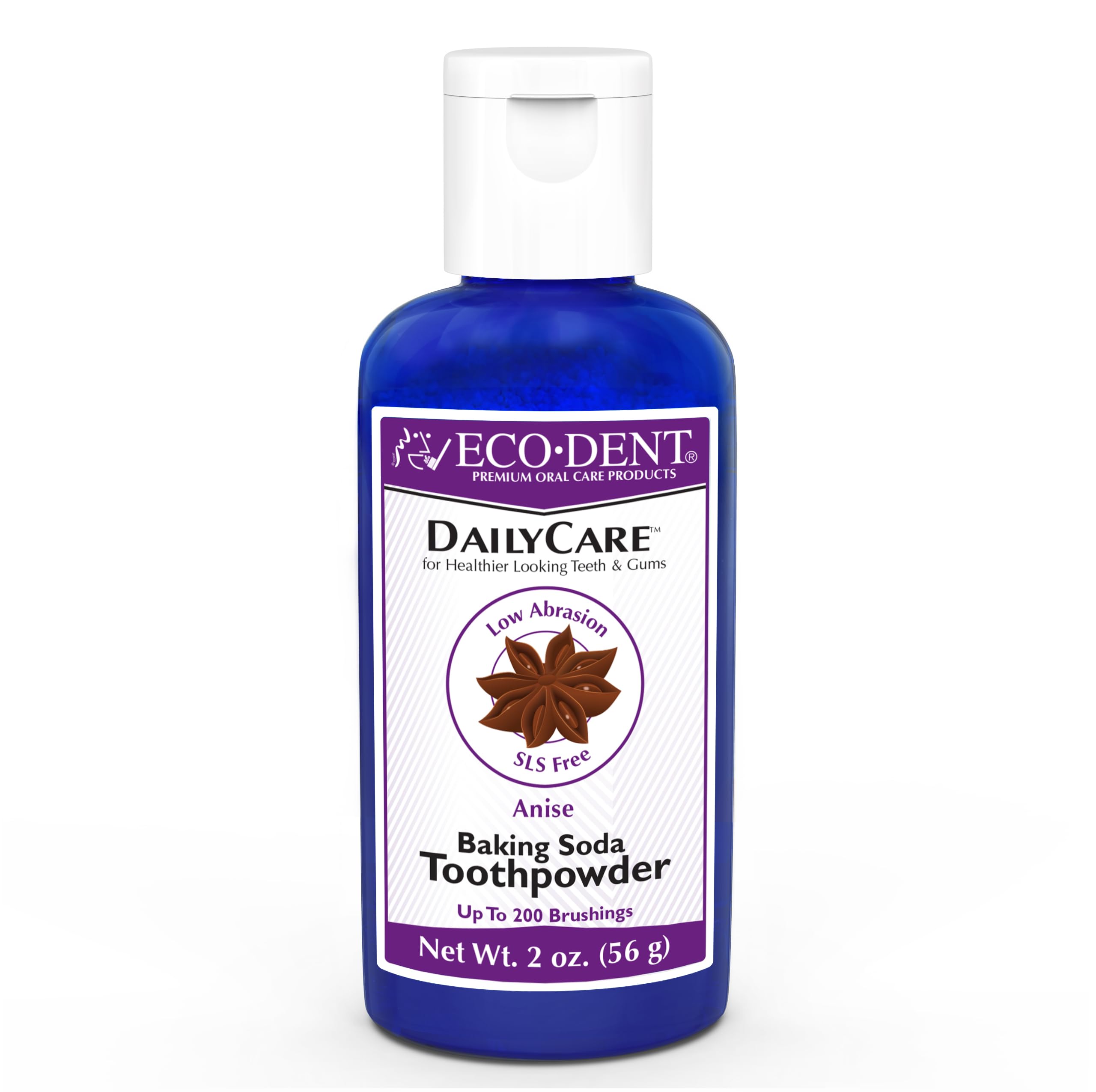 Eco-Dent DailyCare baking soda toothpowder with Anise – front view