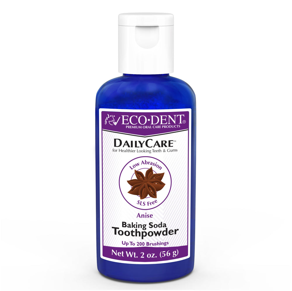 Eco-Dent DailyCare baking soda toothpowder with Anise – front view