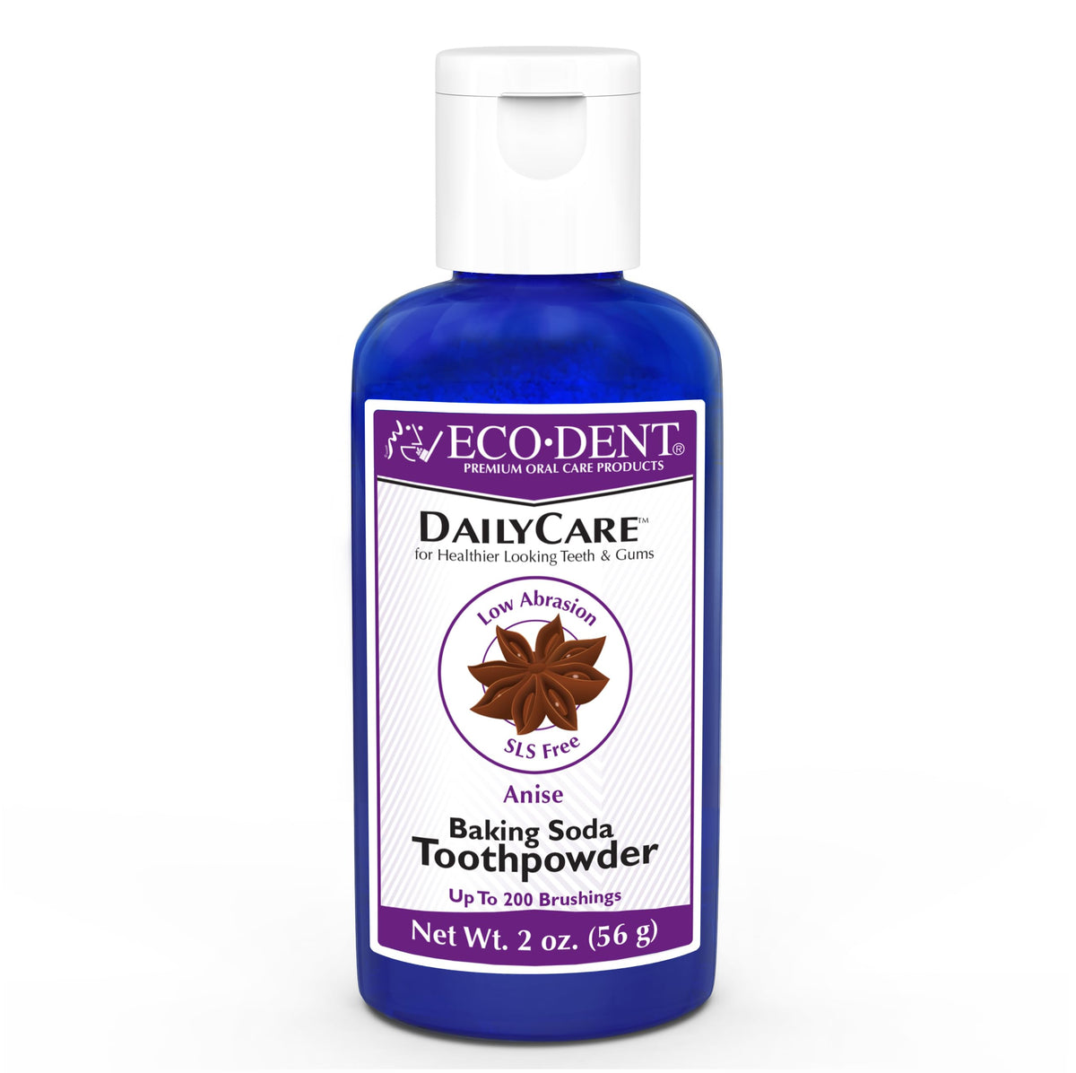 Eco-Dent DailyCare baking soda toothpowder with Anise – front view