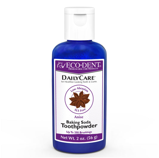 Eco-Dent DailyCare baking soda toothpowder with Anise – front view