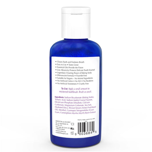 Eco-Dent DailyCare baking soda toothpowder with Anise – side view