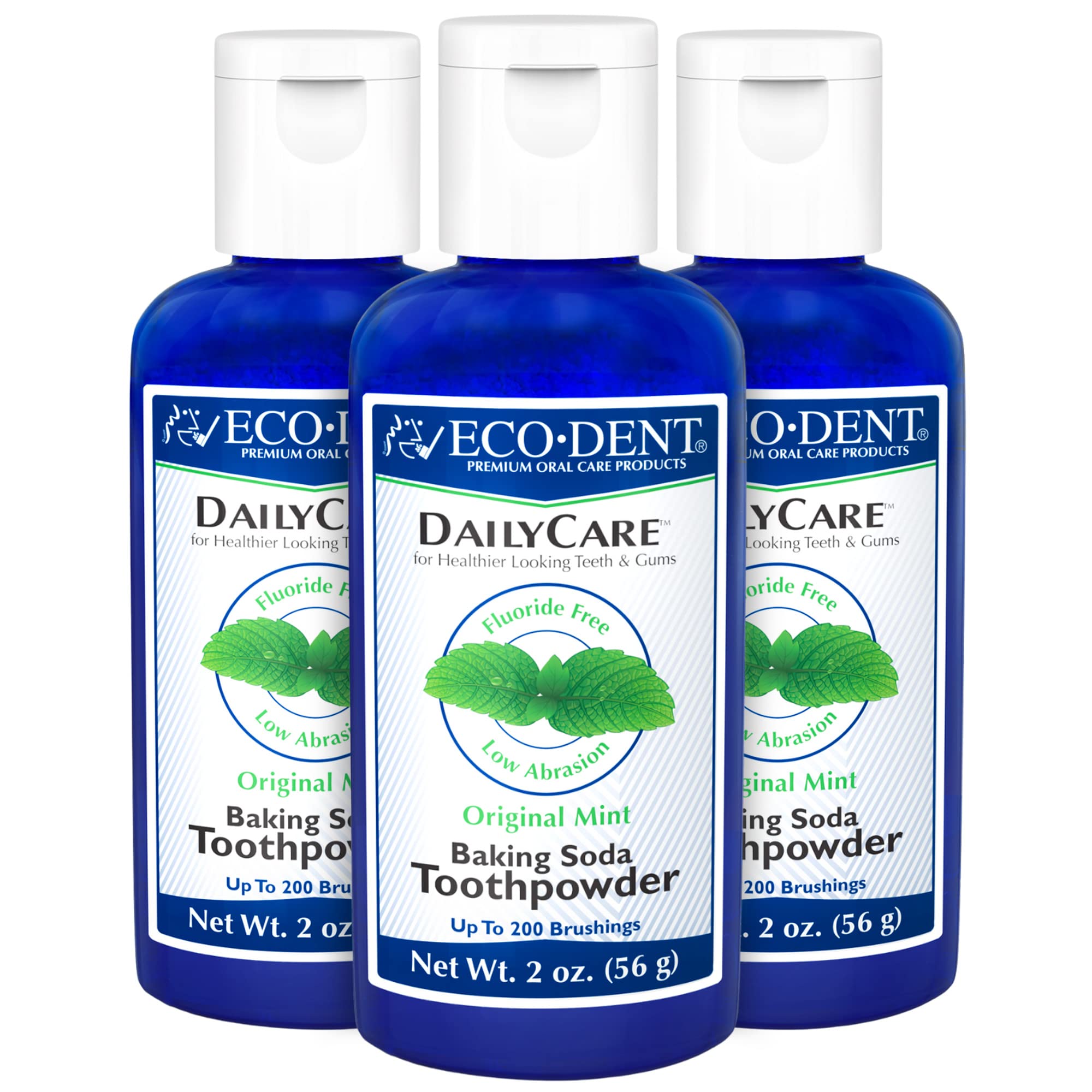 Eco-Dent DailyCare Mint Toothpowder 3-pack 2 oz each
