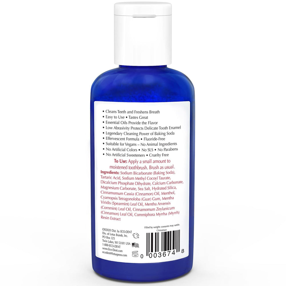 Two-pack ECO-DENT DailyCare Cinnamon Toothpowder 2 oz bottles