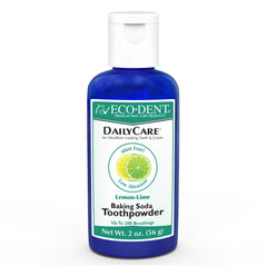 Eco-Dent DailyCare Lemon-Lime toothpowder tin and packaging