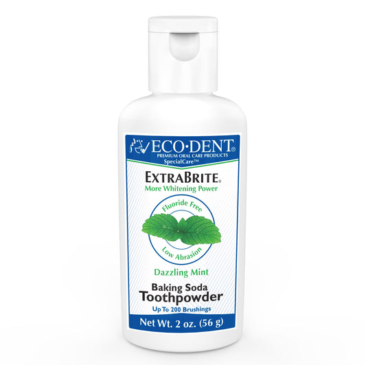 Eco-Dent ExtraBrite Mint Tooth Powder packaging front view