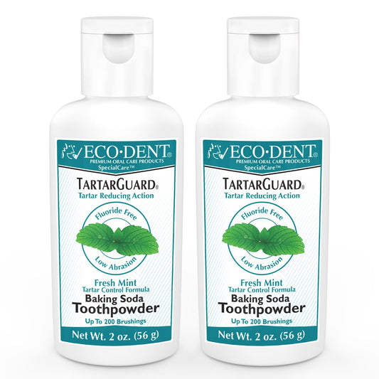 Eco-Dent TartarGuard Tooth Powder packaging and jar