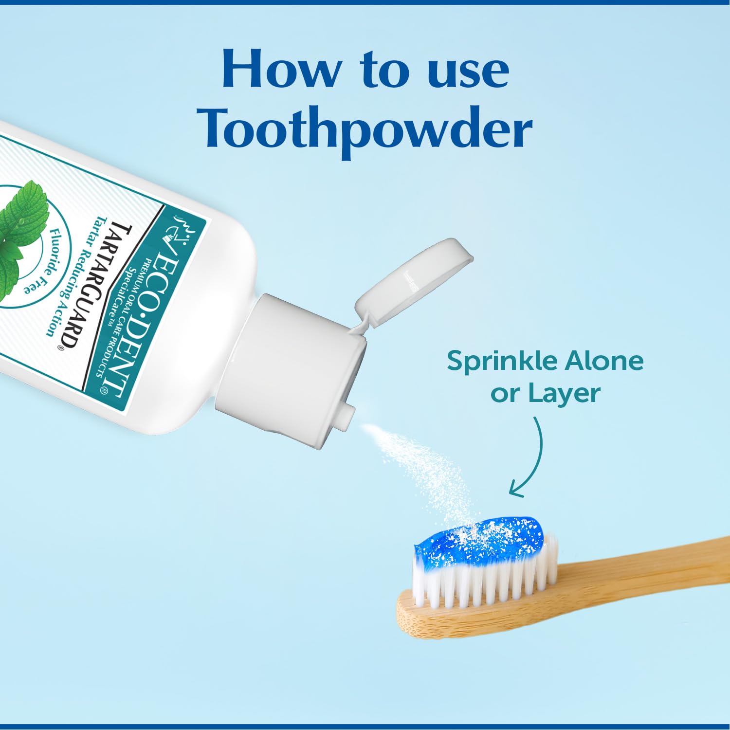 Scoop of Eco-Dent baking soda tooth powder