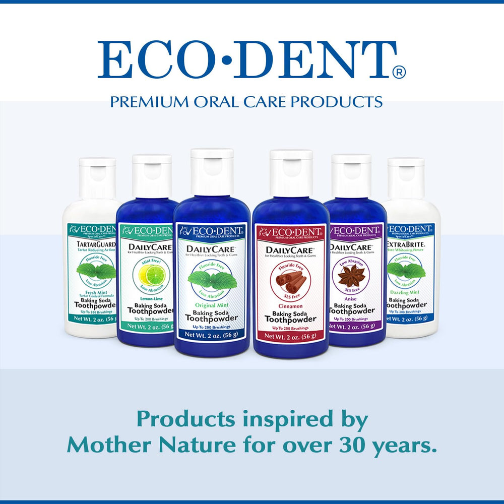 Dental care with Eco-Dent TartarGuard Tooth Powder