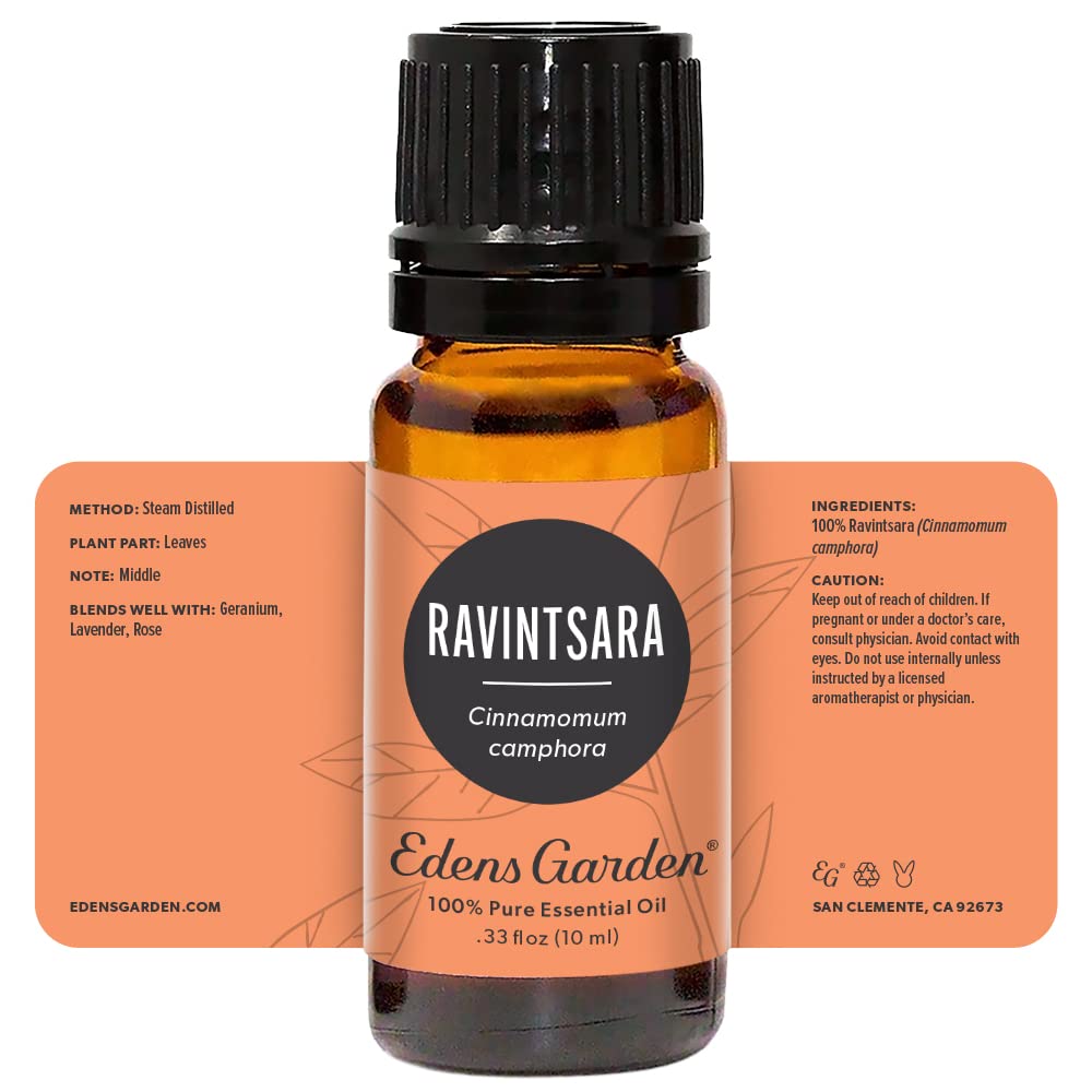 Eco-friendly packaging for Edens Garden Ravintsara essential oil