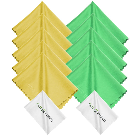 Yellow microfiber cleaning cloth 6 x 7 inches for screens