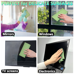 Camera lens and screen cleaning microfiber cloth close-up