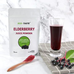 Ingredients panel of ECO-TASTE Elderberry Powder