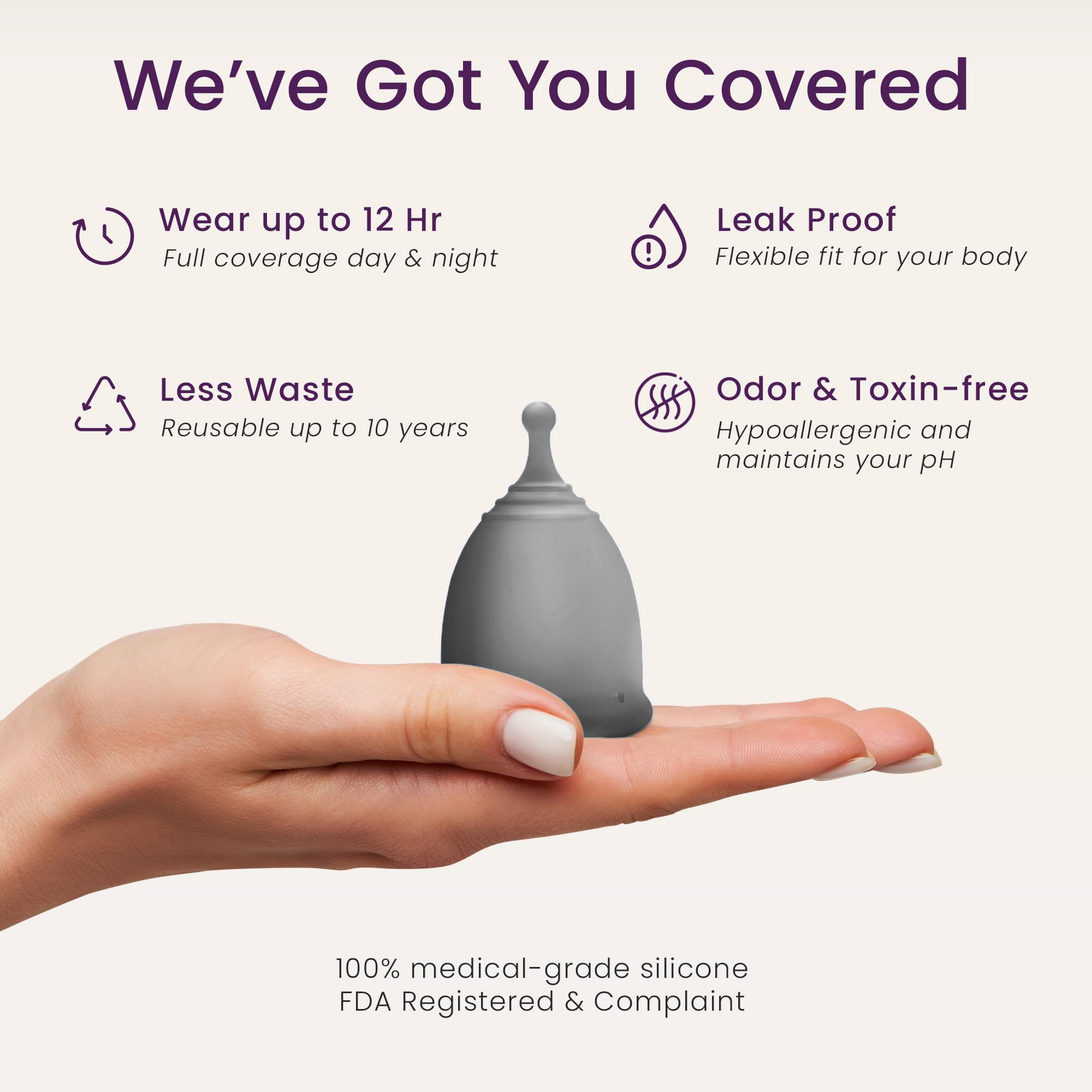 EcoBlossom cup and gray case pack for discreet storage