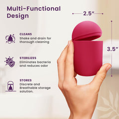 EcoBlossom food-grade silicone material emphasizes durability and eco-conscious choice.