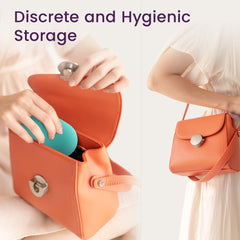EcoBlossom spill-proof silicone case close-up, leak-proof design for on-the-move use.