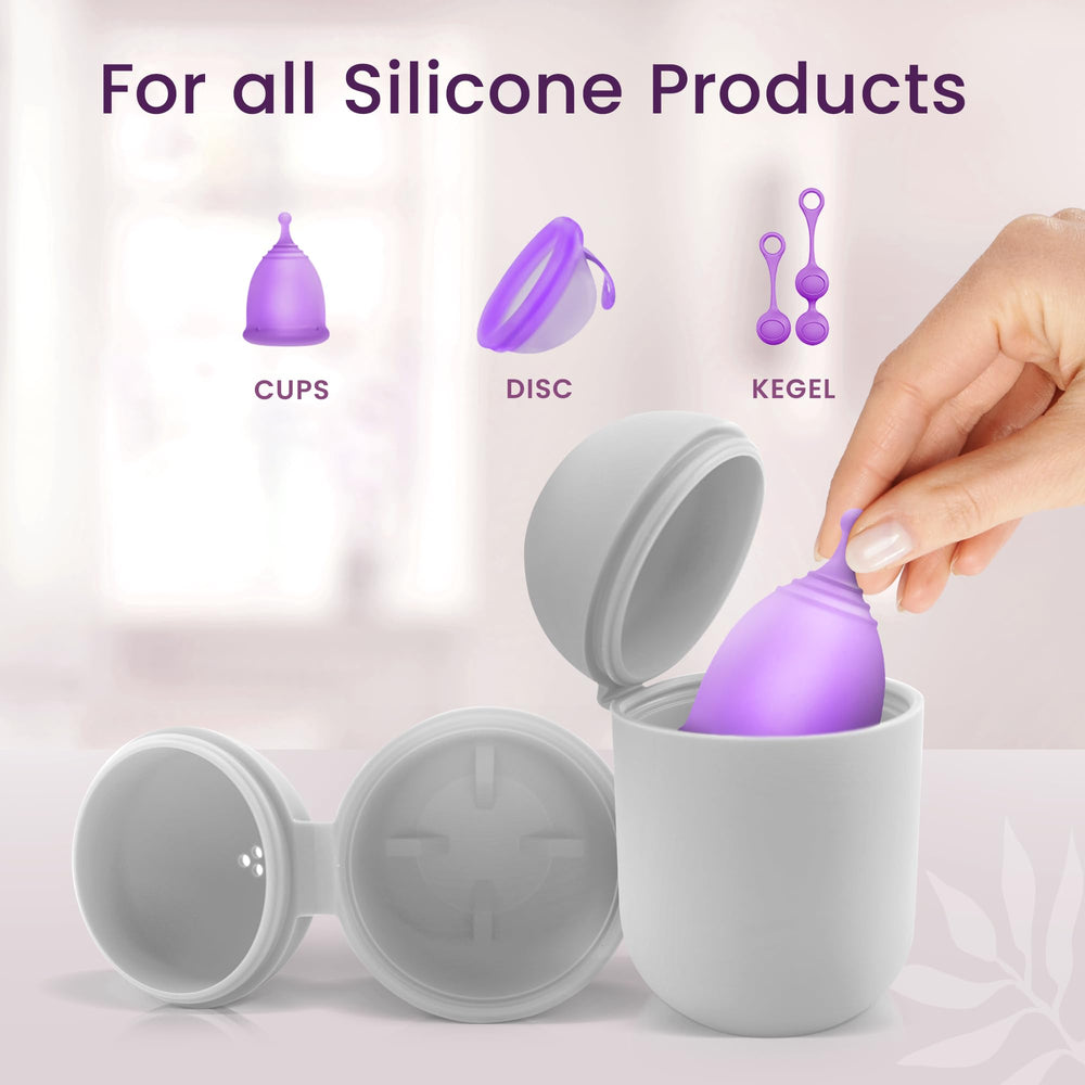 EcoBlossom travel-friendly cup case shown in use for compact storage.