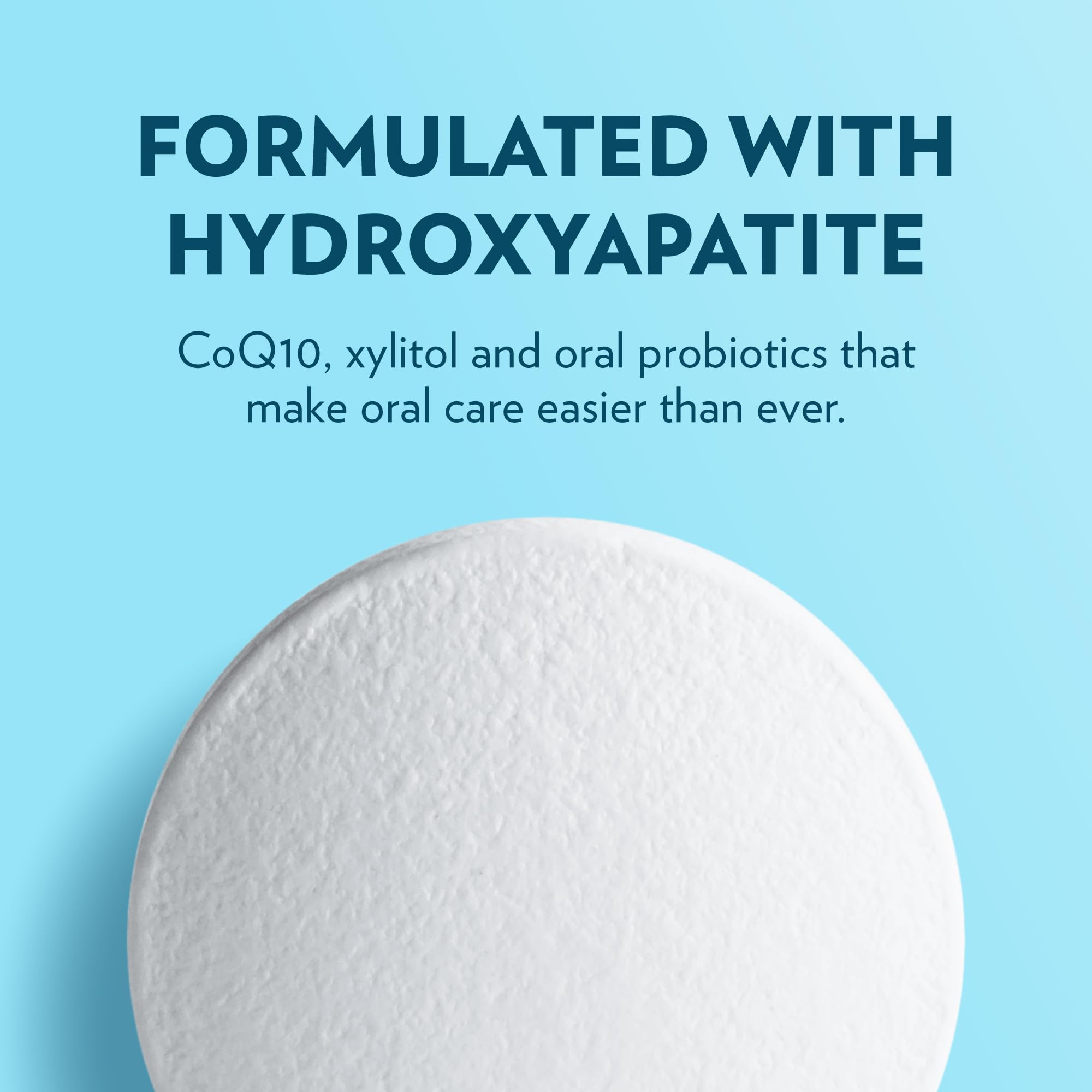 Peppermint mouthwash tablets dissolving in water