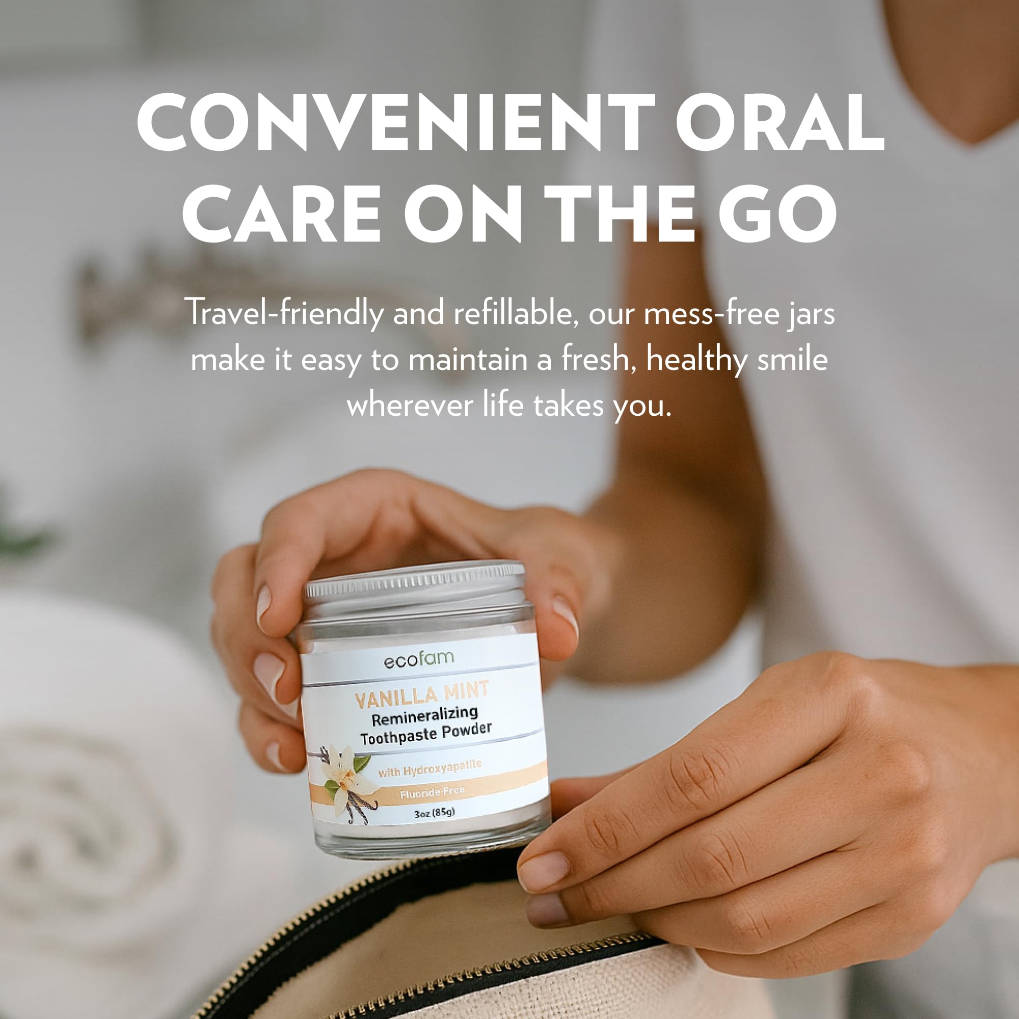Travel-ready jar for on-the-go brushing