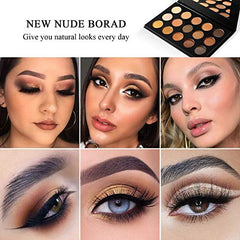 Ecofavor Nude Gold palette open, showing matte, shimmer, and metallic finishes.