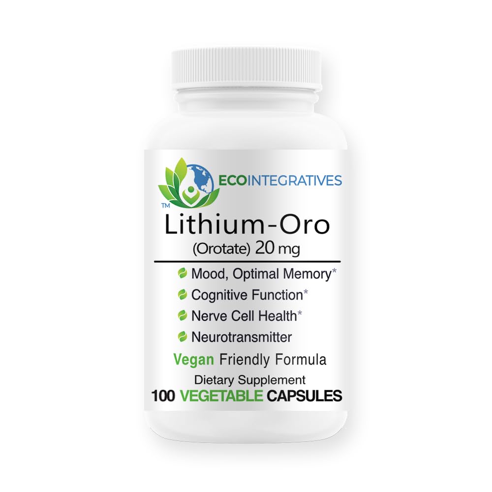 EcoIntegratives Lithium Orotate 20 mg bottle label