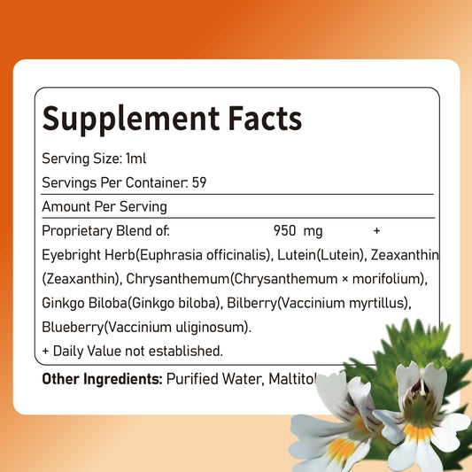 Close-up of Eyebright and other botanicals used in the formula