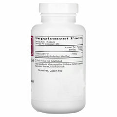 Close-up of All Thiamine B1 50 mg bottle showing capsules