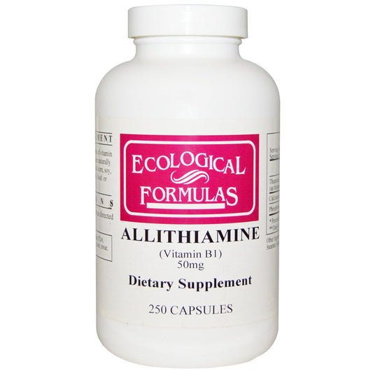 Ecological Formulas Allithiamine bottle – 50 mg vitamin B1 for daily wellness