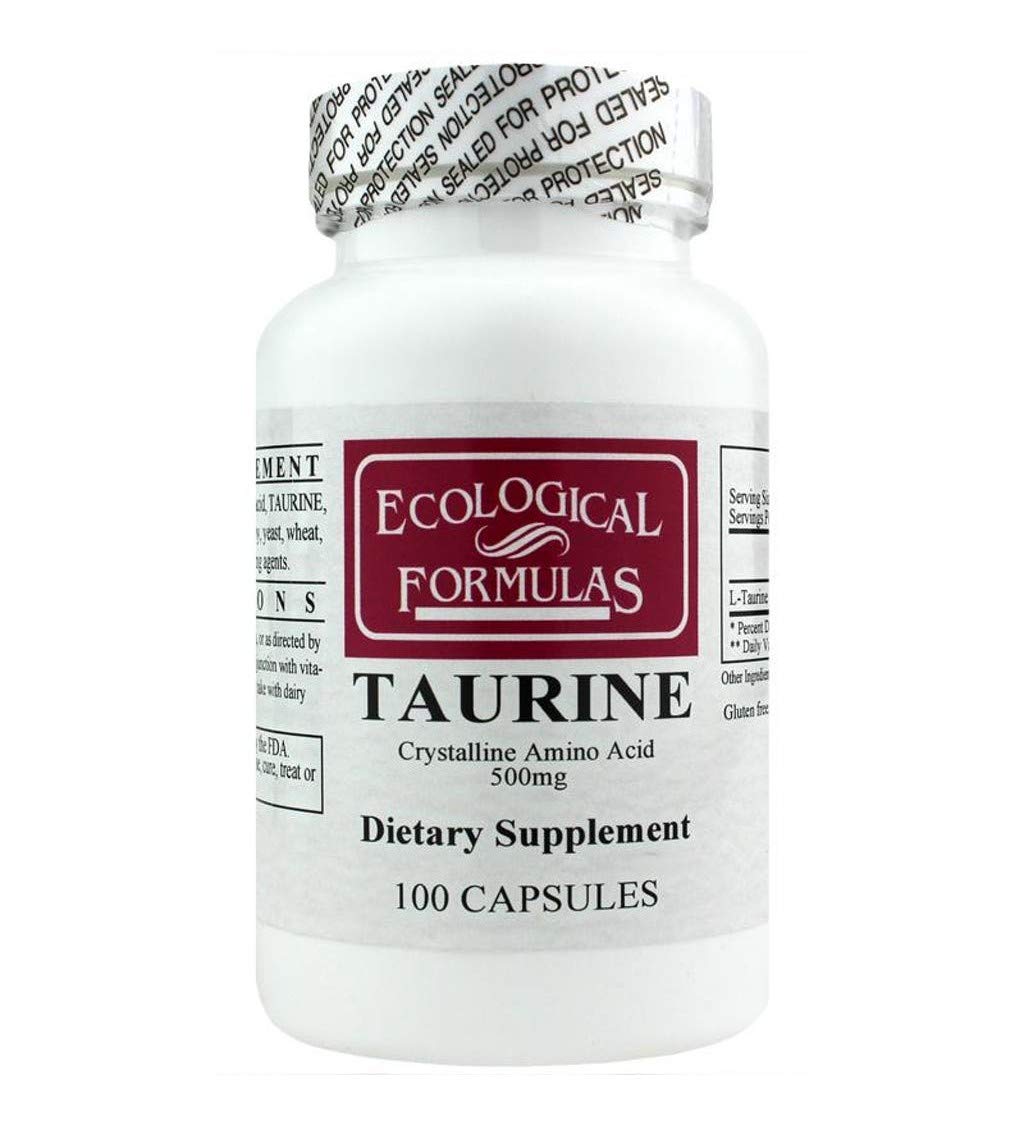 Ecological Formulas L-Taurine 500 mg 100 capsules bottle