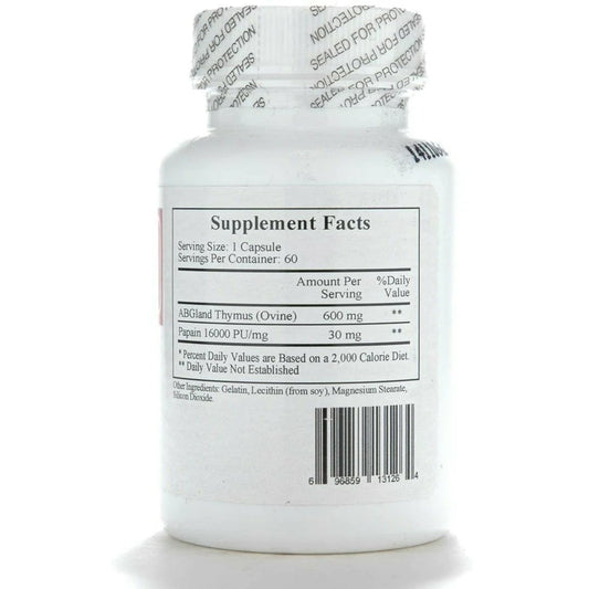 Ingredients panel for LTP 600 mg 60 capsules