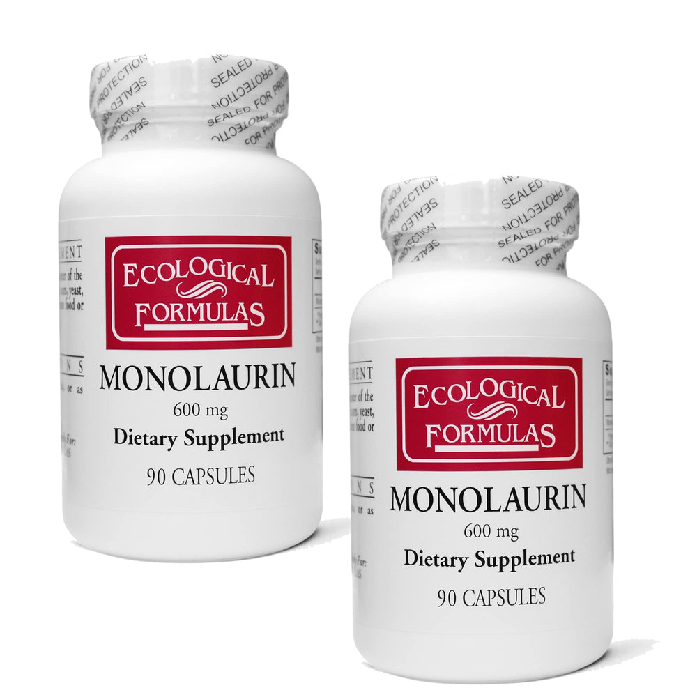 Ecological Formulas Monolaurin 600 mg two-bottle pack, 180 capsules