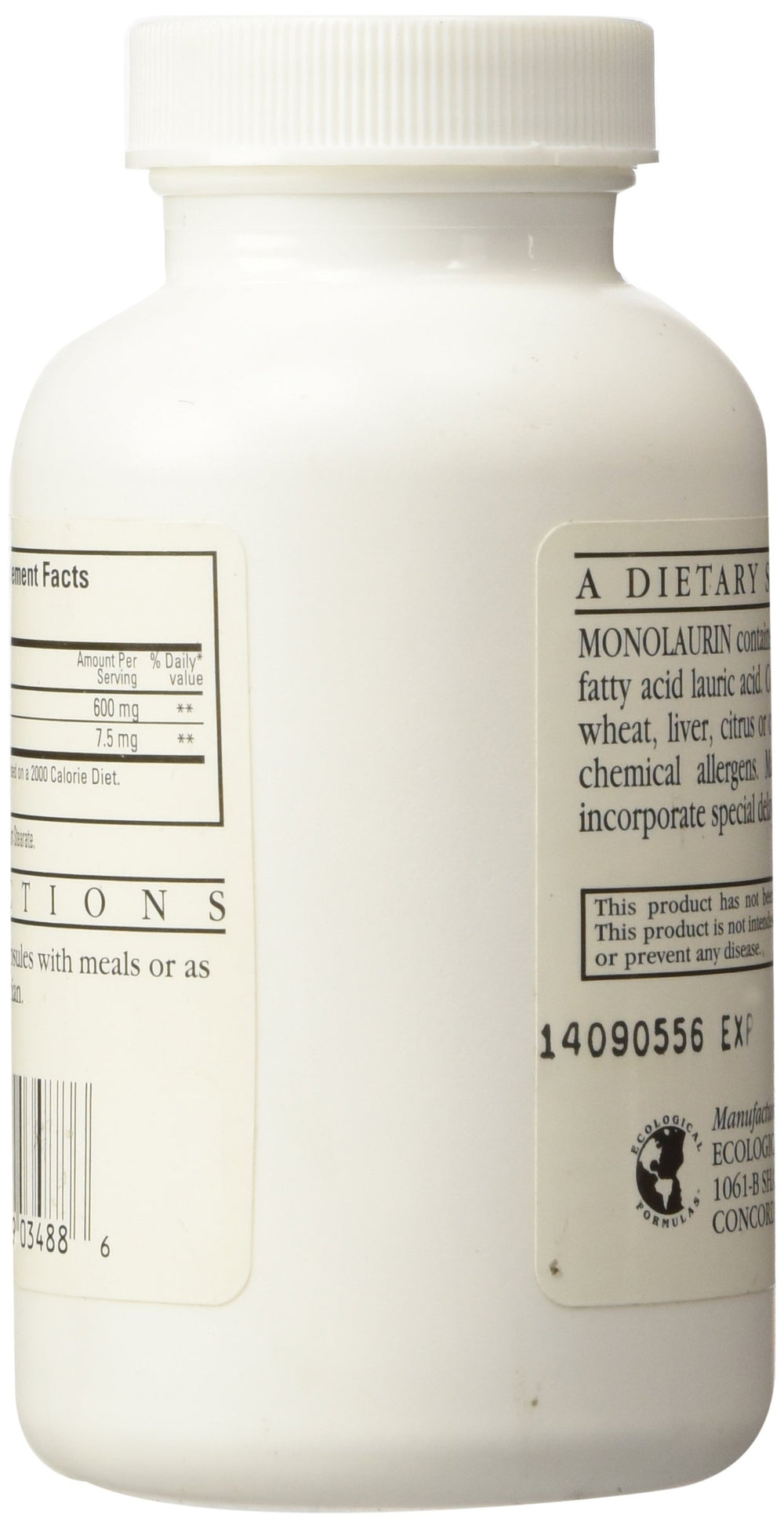 Close-up of Monolaurin capsules