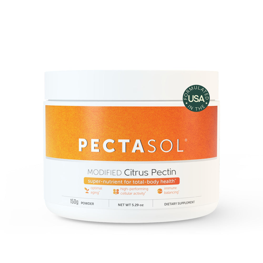 EcoNugenics PectaSol bottle pour showing easy daily use and potential inflammatory support