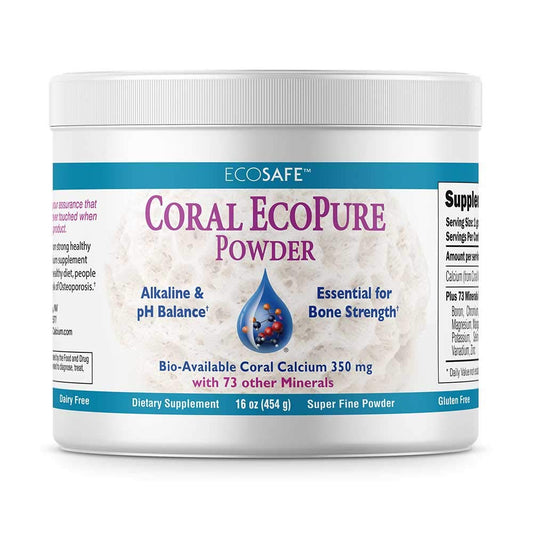 EcoPure Coral Calcium Powder 16 oz – back label