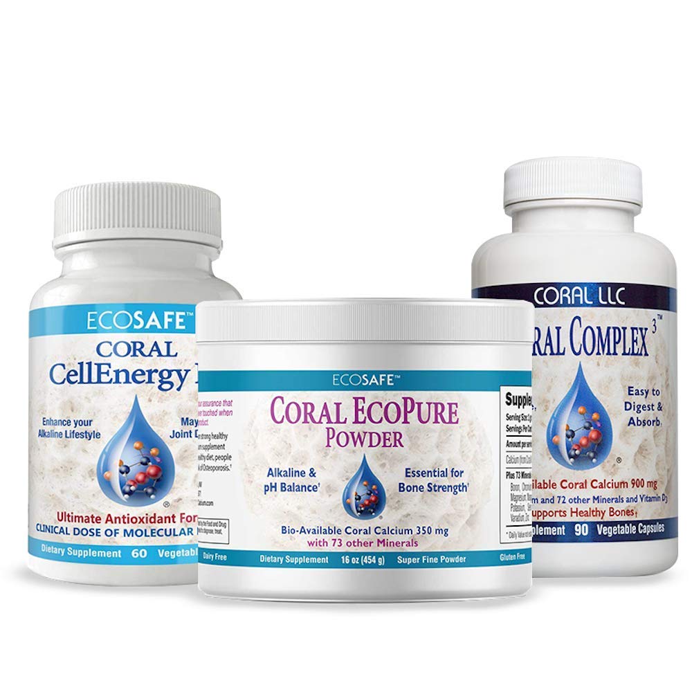One gram serving of EcoPure coral calcium powder