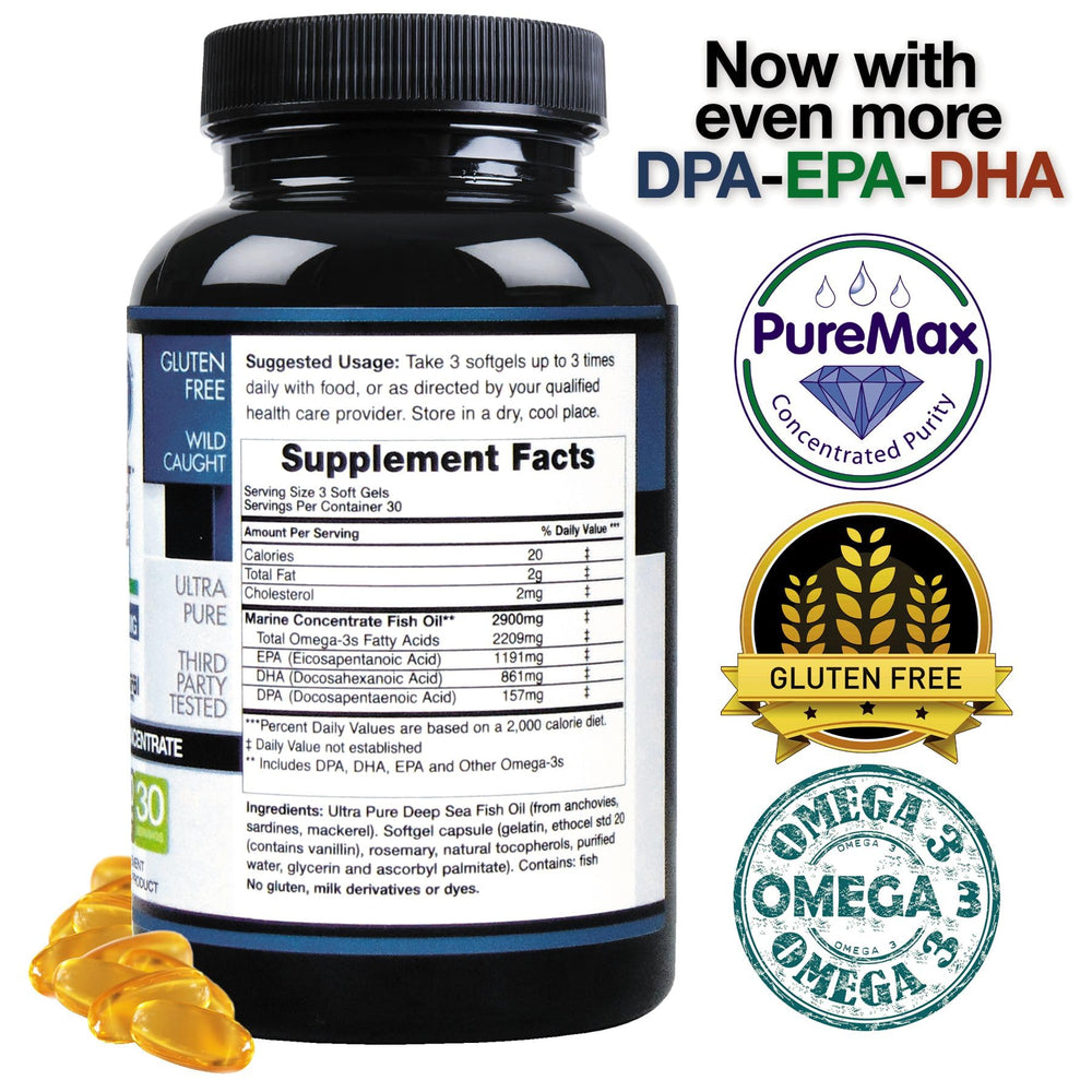 Close-up of omega-3 capsules