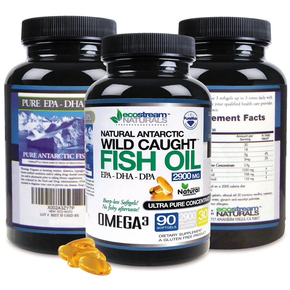 Capsule close-up detail of EcoStream Naturals Omega-3