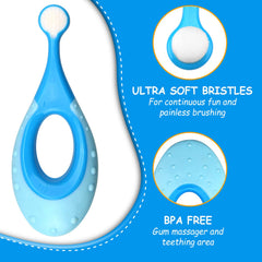 BPA-free silicone handle for Ecovona baby toothbrush