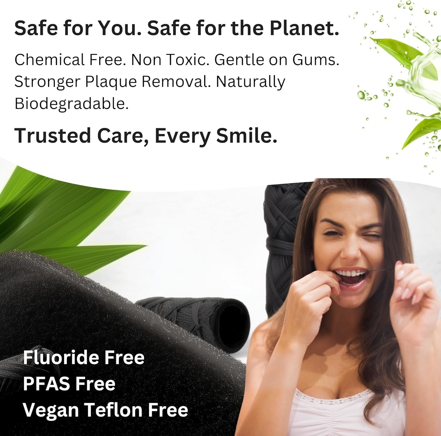 EcoYou packaging shown with a recycled kraft box for the floss