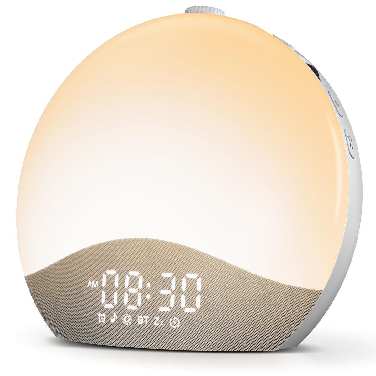 ecozy Sunrise Alarm Clock backlit buttons enable easy night adjustments for groggy mornings.